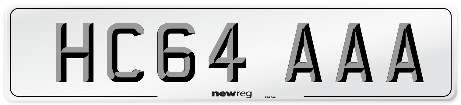 HC64 AAA Number Plate from New Reg